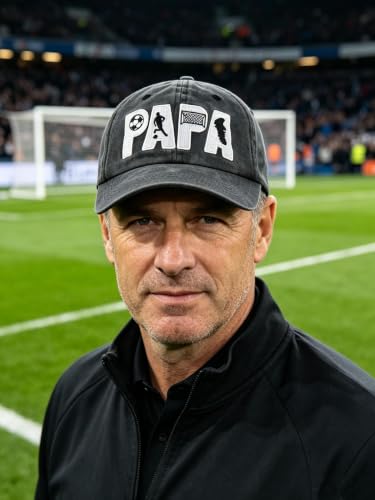 Image of Soccer Papa Hat, Adjustable Embroidered Soccer Dad Baseball Cap