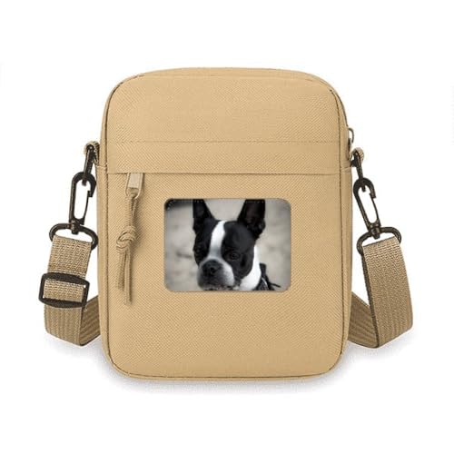 Sac bandoulière téléphone portable bouledogue anti-rayures pour petit écran