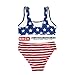 MIENOE Girls' Swimsuits Bikini Sets Two-Piece Sport Bras Bikini Comfortable Kids American Flag Elements Fashion Bathing Suit (Size 6-7Years)