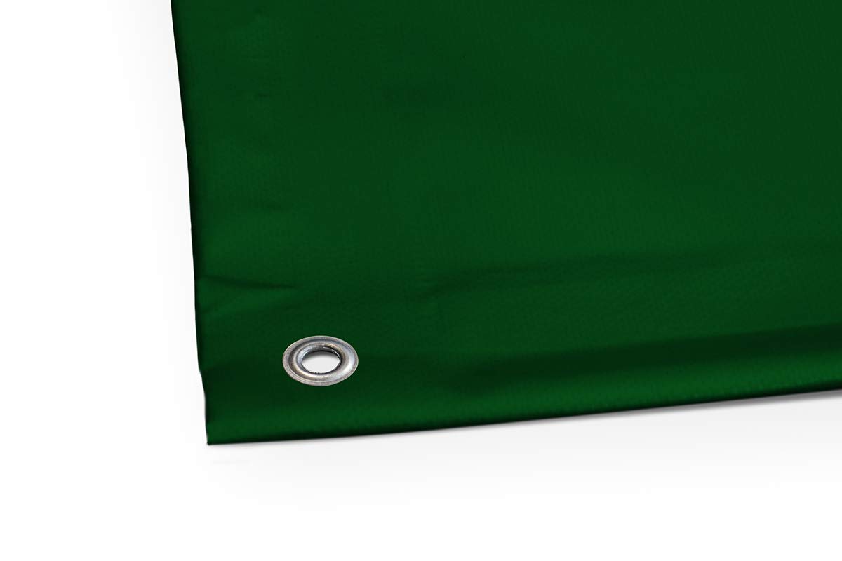 Protezione antivento da campeggio in telone di qualità per camion (telone per camion), stabile, con linguette e occhielli (1,2 m x 8 m, bianco RAL9010