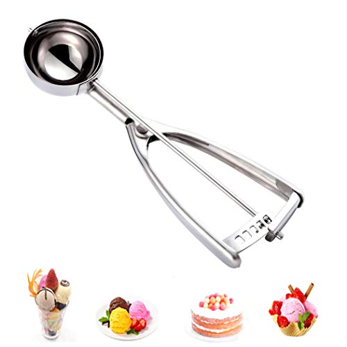 Cookie Scoop Ice Cream Scoop Melon Scoop 18/8 Stainless Steel with Trigger Cupcake