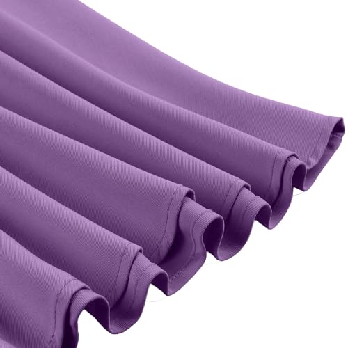 Robe à manches courtes violette style rétro chic des années 50