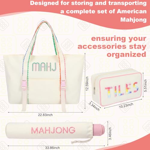 Set de 3 Bolsas para Mahjong Americano miniatura 3
