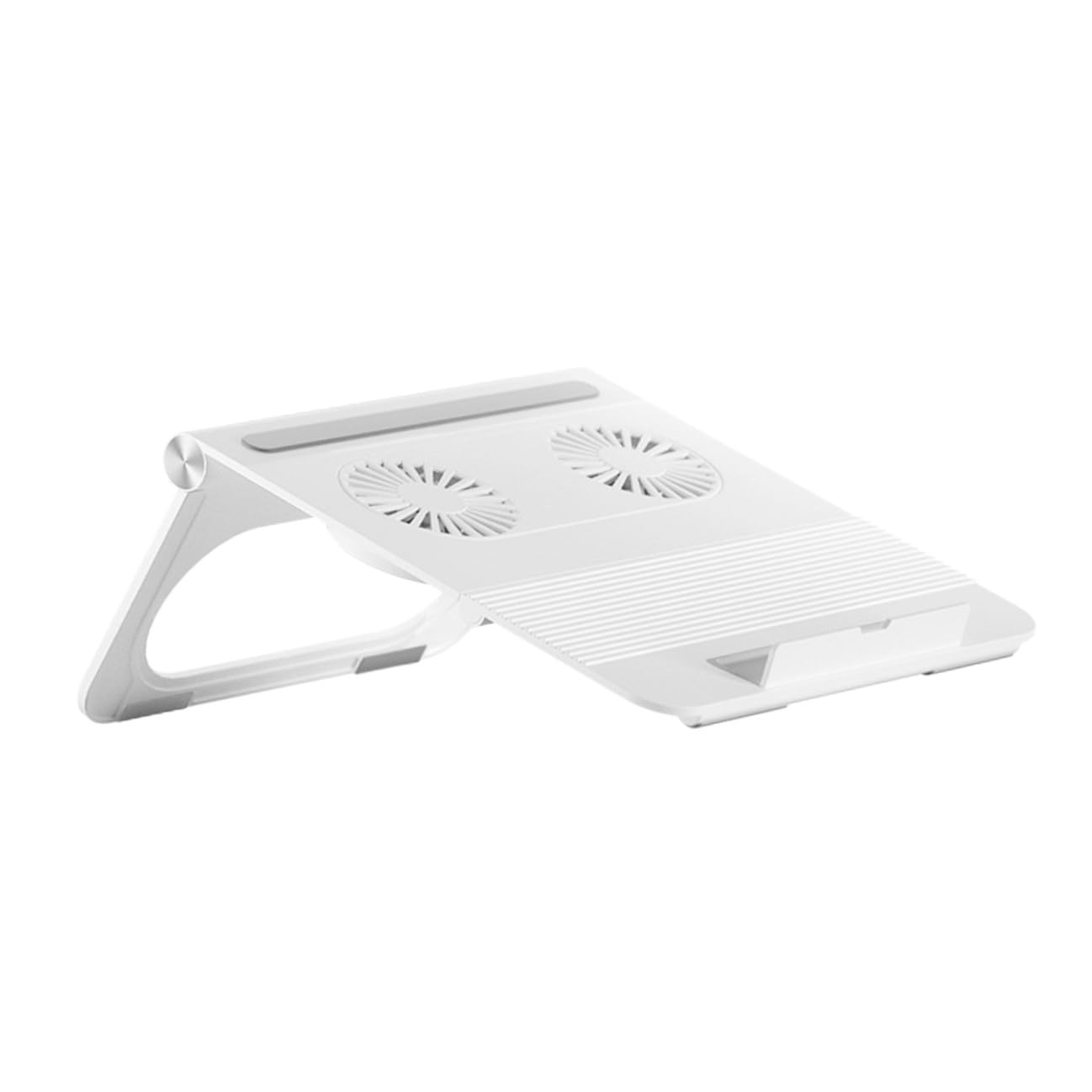 BESPORTBLE Soporte para Portátil Plegable Ventiladores Duales de 3800 Diseño Triangular Estable Silicona Antideslizante Soporte Ajustable para Ordenador Portátil y Refrigeración