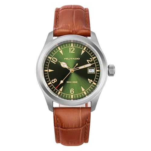 Image of TACTICAL FROG Militado ML08 Field Watch Japanese Sweep VH31 / 515 Movt with Calendar, Men's Military Watch Sapphire Crystal 10 ATM Waterproof Analog Watches for Men