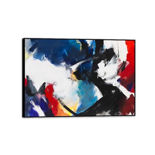 Peinture Jean Miotte 100x70cm | Tableau abstrait moderne pour décoration murale salon élégant