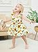 Renotemy Baby Girl Dresses 12-18 Months Boho Summer Outfits Yellow Sunflower Sundress 1 Year Old Girl Clothes Princess Birthday Party Vintage Dresses 12-18 Month Girl Clothes