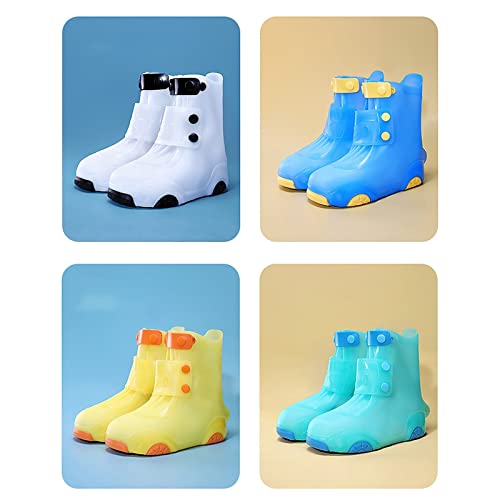 Toddler Rain Shoe Covers for Girls Boys Waterproof Rain Boots Reusable Galoshes Overshoes Non-Slip Lace up Boots3