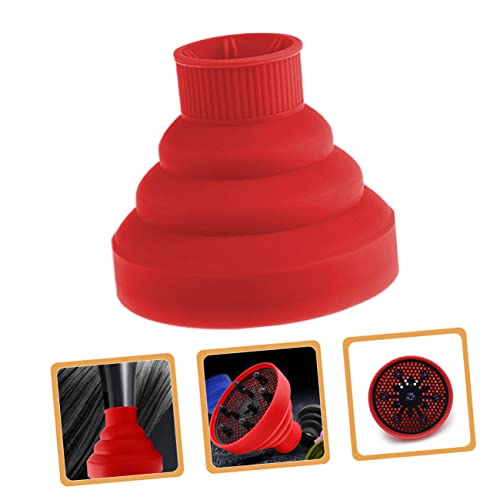 FRCOLOR 4Pcs Capa De Secador De Cabelo De Silicone Modelagem Capa De Vento De Viagem Vermelha