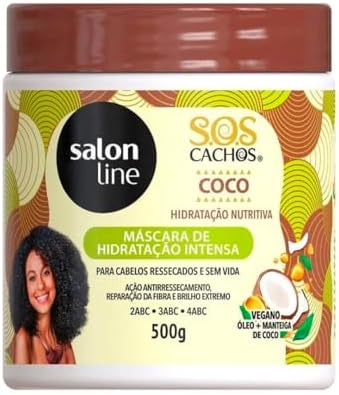 Salon Line, Máscara Capilar, SOS Cachos, Coco, Hidratação Nutriti...