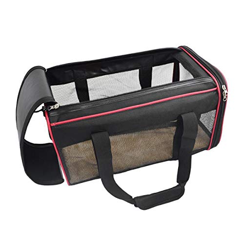 Kit Bolsa Pet para Transporte Vermelha + Mordedor Brinde