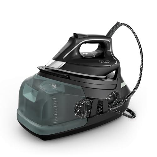 Rowenta Centro de planchado Eco Steam Pro - Gran potencia de vapor, modo Eco eficiente, óptima distribución del vapor, depósito agua extraíble 1,1L, tecnología silenciosa, diseño ecológico, DG9610