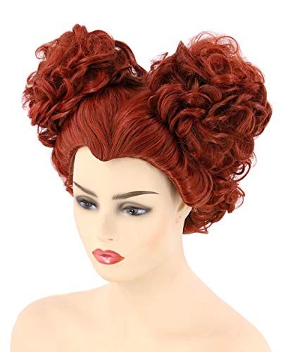 LeMarnia Women or Girls Sanderson Wig Red Brown Halloween Witch Costume Cosplay Wig