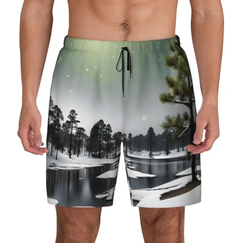 Short de bain respirant pour homme léger maillot de bain plein air pin