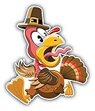 20cm! Hochwertiger Kühlschrank-Auto-Aufkleber Sticker Cartoon Comic Ängstliches Truthahn Tier UV&Waschanlagenfest Decal