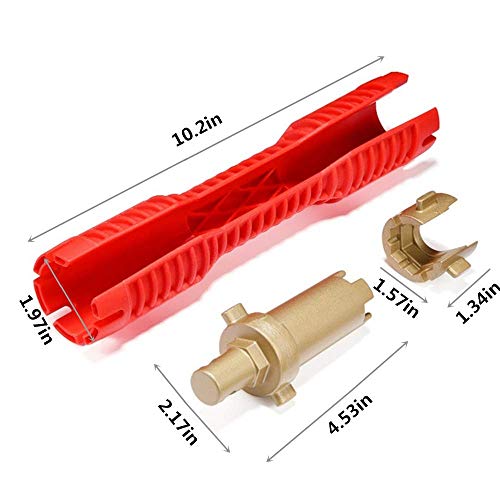 Multifunctional Faucet and Sink Installer Tool, Double Head Plumbing Fitting Faucet Wrench Sink Wrench Water Pipe Spanner Tackle for Plumbers and Homeowner's Kitchen Bathroom Toilet Bowl Installation