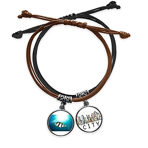 Poisson de mer tropicale bracelet corde pour vos looks d'été et plage