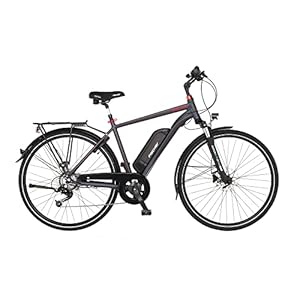 FISCHER VIATOR 1.0 E-Bike Trekking Elektrische fiets voor dames en heren, achtermotor 45 Nm, 48 V accu