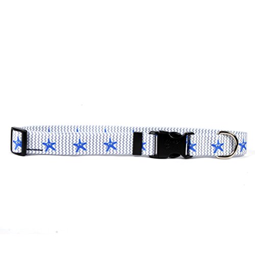 Yellow Dog Design Starfish Baby Dog Collar-Size X-Small-3/8 inch Wide and fits Neck Sizes 8 to 12 inches
