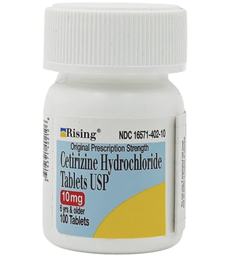 Image of Rising Health Cetirizine HCL 10 mg 24 Hour Allergy Relief Tablets | Fast-Acting Medicine for Indoor & Outdoor Allergies | Antihistamine for Sneezing, Runny Nose & Itchy Eyes - 100 Tablets