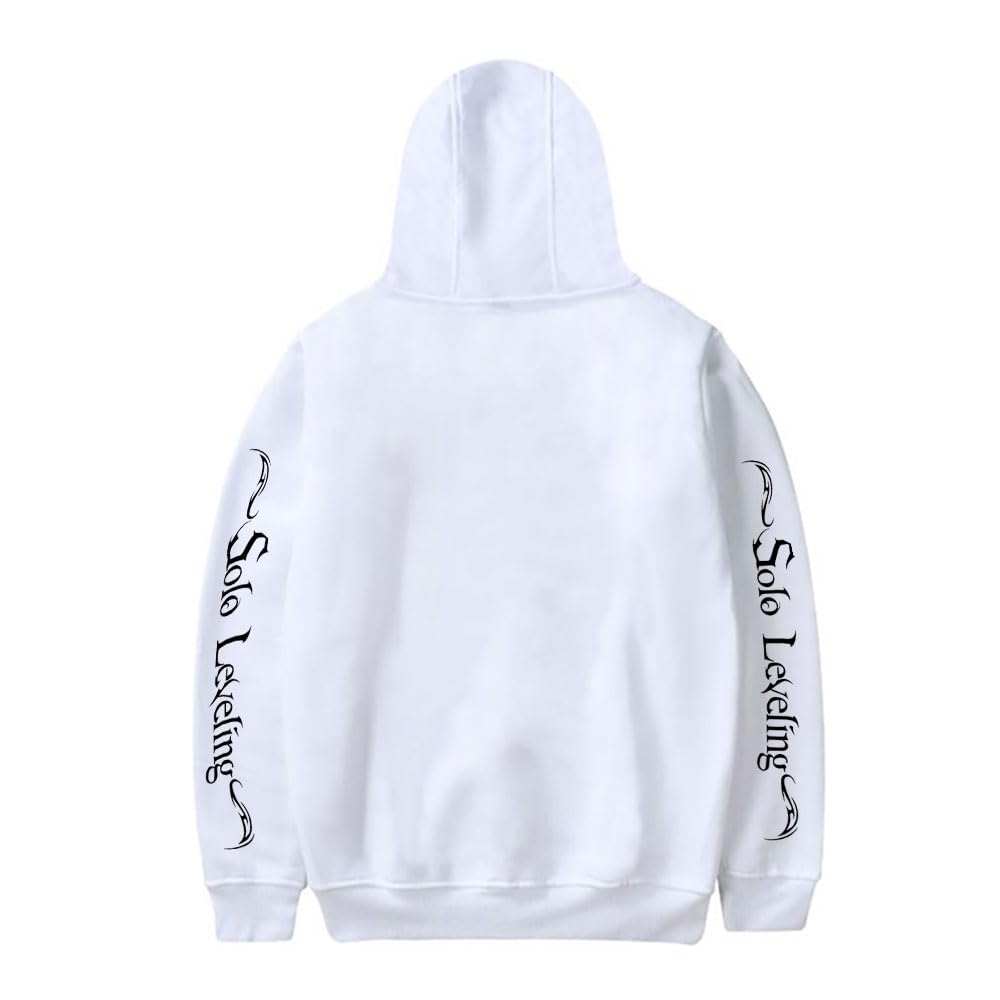 Uomo Donna Solo Leveling Felpe con Cappuccio Unisex Sung Jin-Woo Sweatshirt Streetwear con Maniche Lunghe