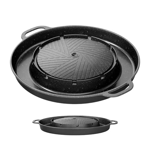 Generisch Poêle à griller électrique d'intérieur anti-adhésive | Poêle à frire portable pour four de table de cuisine | Fumoir universel, de cuisson compacte pour...