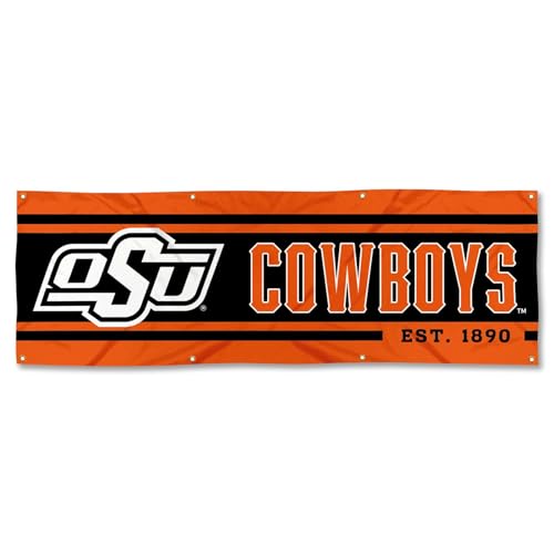Pancarta Oklahoma State Cowboys 2 x 6 pies con acabado textil premium