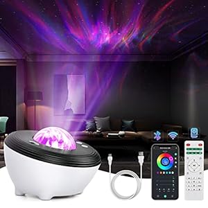 Proiettore Stelle Soffitto, Enteenly Wifi Luce Notturna Bambini Compatibile con Alexa Google Assistant, Galaxy Proiettore Lampada con Bluetooth, Telecomando, Luce Notturna per Bambini