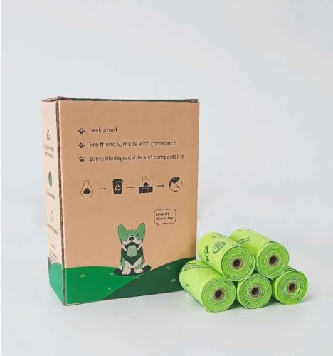 Image of Dog waste bags and dispenser. Dog Poop Bags - Leak-Proof and Extra-Thick Pet Waste Bags for Big and Small Dogs - Refill Rolls - Unscented - 270 Count. Puppybabes