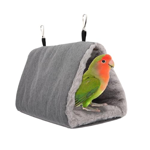 Image of Litewoo Bird Nest Bed for Parrot Warm Winter Hanging Hammock Hut, M, Grey