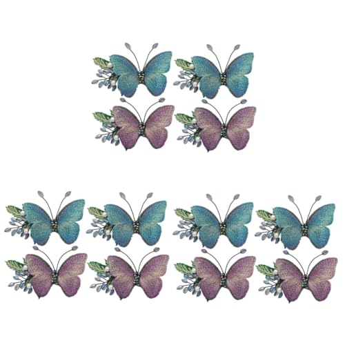 Clips à cheveux brodés bleu par 12 pour sublimer vos coiffures lors d'événements spéciaux