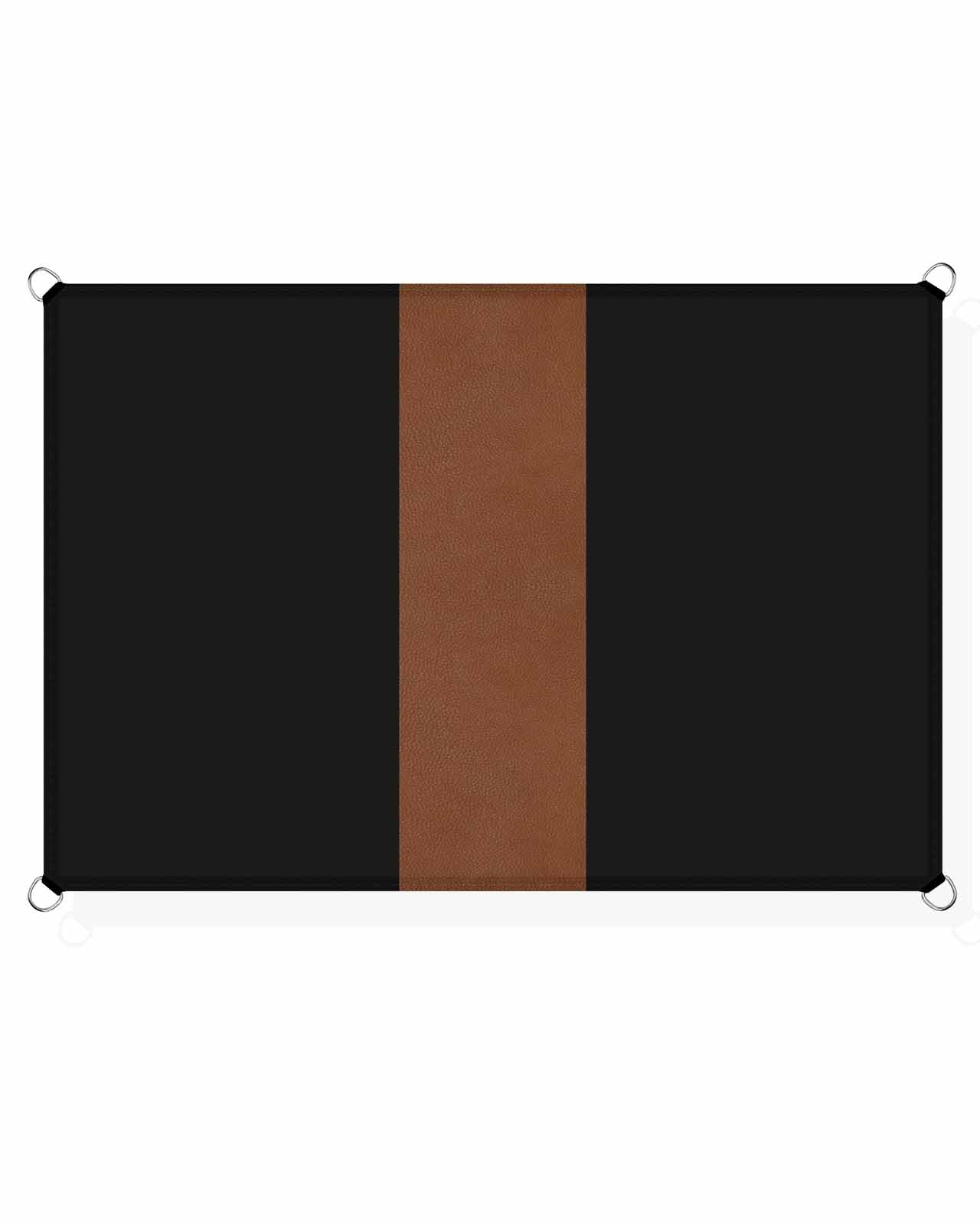Black Stripes Sun Sail Shades Rectangle Canopy,Sunlight Block Heavy Duty Curved Backyard Shade Cover,Waterproof Sun Shades for Patios Garden Outdoor,12'x16' Contemporary Brown Geometric Stripes Boho