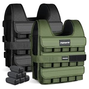 MSPORTS Premium gewichtsvest verstelbaar van 5 kg – 30 kg gewicht voor training krachttraining