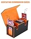Azyvum Commander Deck Box, Kartenspielbox mit Sichtfenster, 2 Abnehmbare MTG-Deckboxen, Stark Magnetisches, Kartenbox mit Würfelfach für 200+ Karten