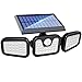 Solarlampen für Außen mit Bewegungsmelder, 74 LED Solarleuchten für Außen, 360° Drehbare Solar Strahler Außen, 6500K IP65 Wasserdicht,Solar Bewegungsmelder Aussen,für Gartenhof.