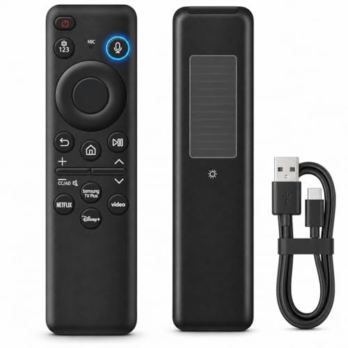 HSHONG BN59-01455A Voice Remote Control Replacement for Samsung Smart TVs Compatible with QLED OLED Frame TV S95C S90C S95D S90D LS03D Q60 Q70 Q80 QN85 QN90 Series Solar USB-C Charging