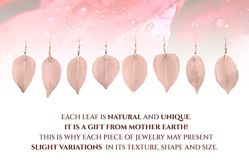 Bermeio Rose Gold Leaf Necklace For Women. Gold Plated Circle Pendant. Long Chain.gift For Her. Birthday Gifts For Women. #TOP4