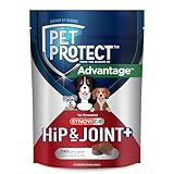 Pet Protect Dog Hip & Joint+ Supplement for Active & Aging Dogs, Vet-Formulated Synovi G4, Dog Glucosamine, Chicken-Flavored Soft Chews (240 Count)