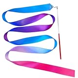 Nastri da Danza, Fasce da Colorate Nastro per Ginnastica Ritmica con Bastone, Nastri di Ballo per la Scuola e Il Gioco a casa, Ideale per Le Ragazze alla Festa di