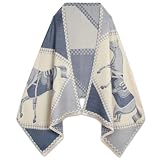 EXTREE Scarfs for Women Pashmina Silky Shawl Wrap for Evening Dressing Blanket Open Front Poncho Cape, Petite
