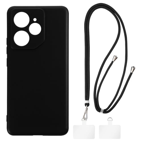 Shantime �P�[�X�ƃN���X�{�f�B�X�g���b�v�Z�b�g OPPO Realme Neo 7 5G �Ƃ̌݊������� �g�уJ�o�[�Ƌ����o�b�N���t�������\�l�b�N�X�g���b�v�����2���̃p�b�`�t��(�u���b�N + �u���b�N)