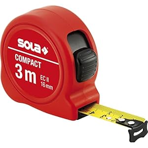 Sola Compact Rollmaßband 3m Rot