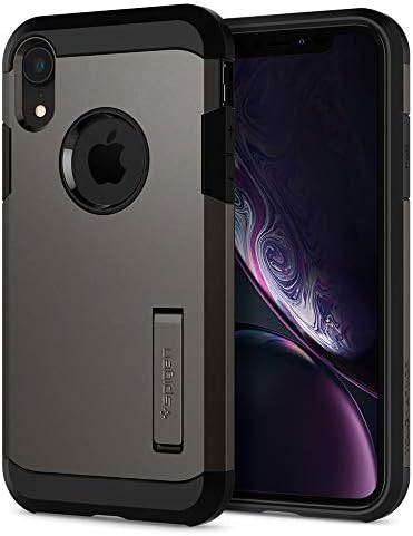Spigen 064CS24877 Case for iPhone XR [Tough Armor] - Reinforced Protection, Extreme Shockproof, Air Cushion, PC + TPU [Gunmetal] Case Cover for iPhone Xr (6.1 Inches) (2018)