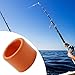 Vasiumic Stable Nylon Fishing Rod Holder Insert with Rubber Cap, Fits 2 Inch 50.8mm OD Tubing, Compatible with Aluminium or Stainless Steel(Black)