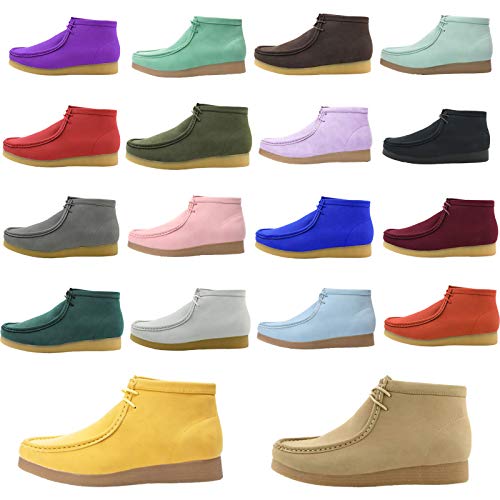 Amali Jason2 Chukka Boots for Men - Men\'s High-Top Casual Boots Manmade Suede Desert Chukka Boots - Casual Boots Lace Up Crepe Rubber Sole - Mens Desert Chukka Boots Tan Size 10 - Thumbnail 6