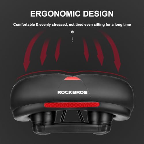 image for ROCKBROS Bike Seat Cushion for Men Women with Handle & Dual Shock Abso