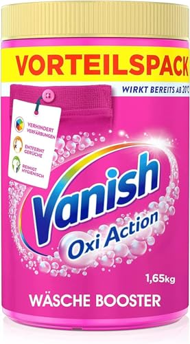 Vanish Oxi Action Wäsche Booster und Powerweiss Sparpack - Powerweiss Wäsche-Booster für weiße Wäsche & Wäsche-Booster für bunte Wäsche - 2 x 1,65 Kg