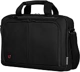 WENGER Source torba na laptopa do zawieszenia, notebook do 14 cali, kieszeń na tablet do 10 cali, aktówka, organizer, 5 l, dla kobiet i mężczyzn, do biura, na podróż biznesową, czarna, 601064, czarny,
