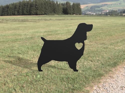 Dog Sign Garden Statues, English Springer Spaniel Metal Yard Stake, Sympathy Gift, Funny Dog Metal Sign, Pet Metal Art Wall Decor, Funny Garden Yard Art, Metal Garden Stake, Outdoor Lawn Decor