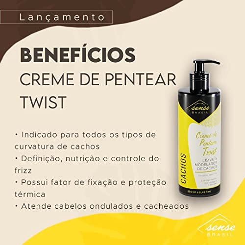 Creme de Pentear Twist Energy Sense Brasil - Linha Cachos - 250ml